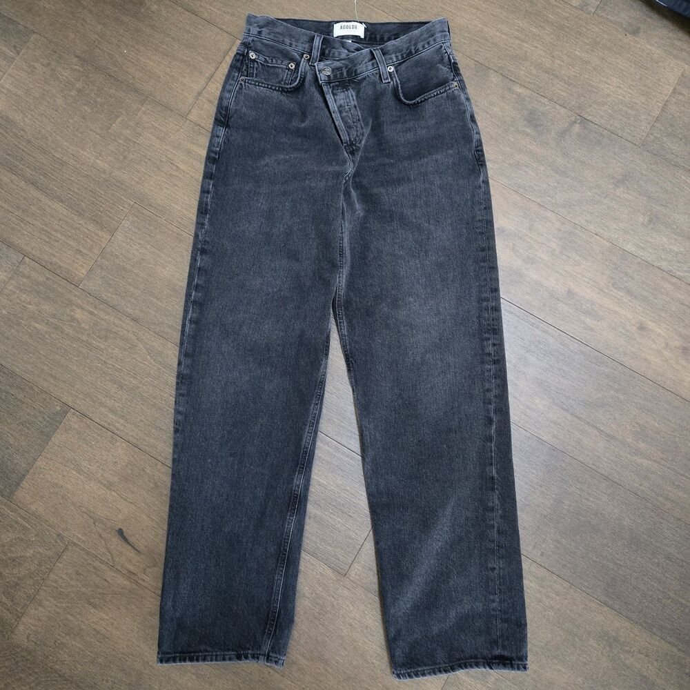 Agolde Criss Cross Upsized Jeans in Shambles Size 25 New - Picture 3 of 12